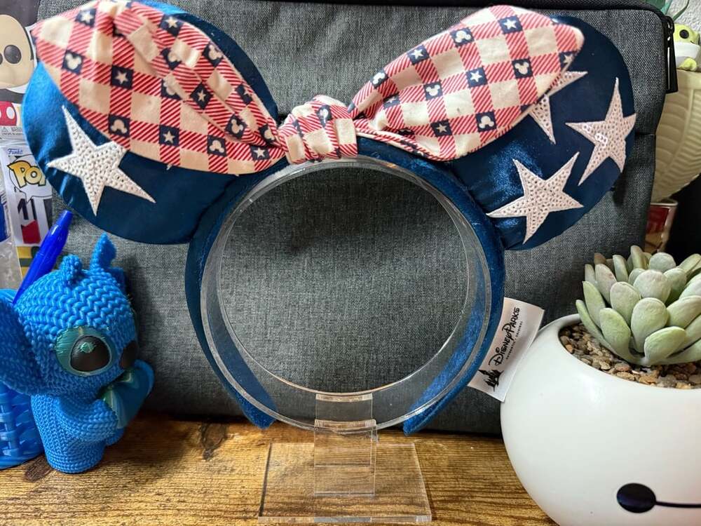 EUC Disney Parks All American Girl Minnie Mouse Ears Bow Headband